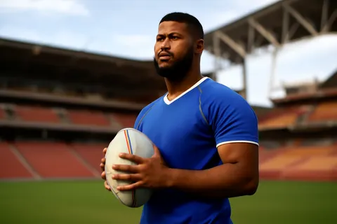 Grounded editorial scene illustrating Brisbane prop Payne Haas has dismissed reports of switching back to Australia, affirming his dedication to representing Samoa in the upcoming World Cup.