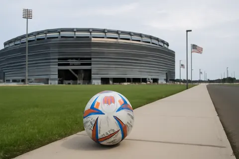 Grounded editorial scene illustrating The last four teams in the FIFA World Cup 2026 prepare to compete for a spot in the final at New York New Jersey Stadium on July 19, following challenging matches and varying conditions across the tournament venues.