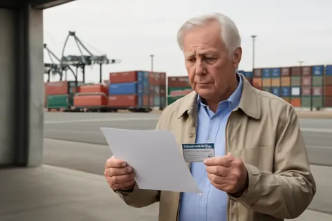 General business and trade setting with a clear real-world economic focal point.