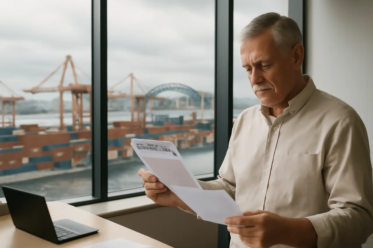 General business and trade setting with a clear real-world economic focal point.