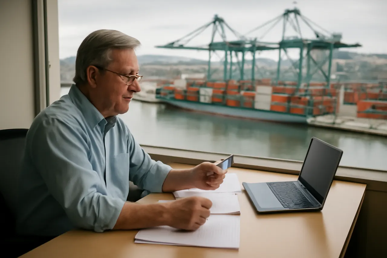 General business and trade setting with a clear real-world economic focal point.