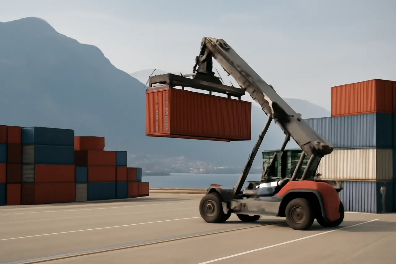 General business and trade setting with a clear real-world economic focal point.
