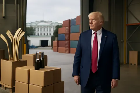 General business and trade setting with a clear real-world economic focal point.