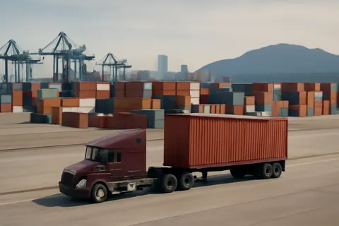 General business and trade setting with a clear real-world economic focal point.