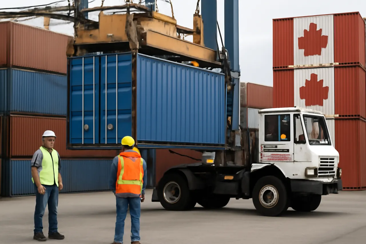 General business and trade setting with a clear real-world economic focal point.