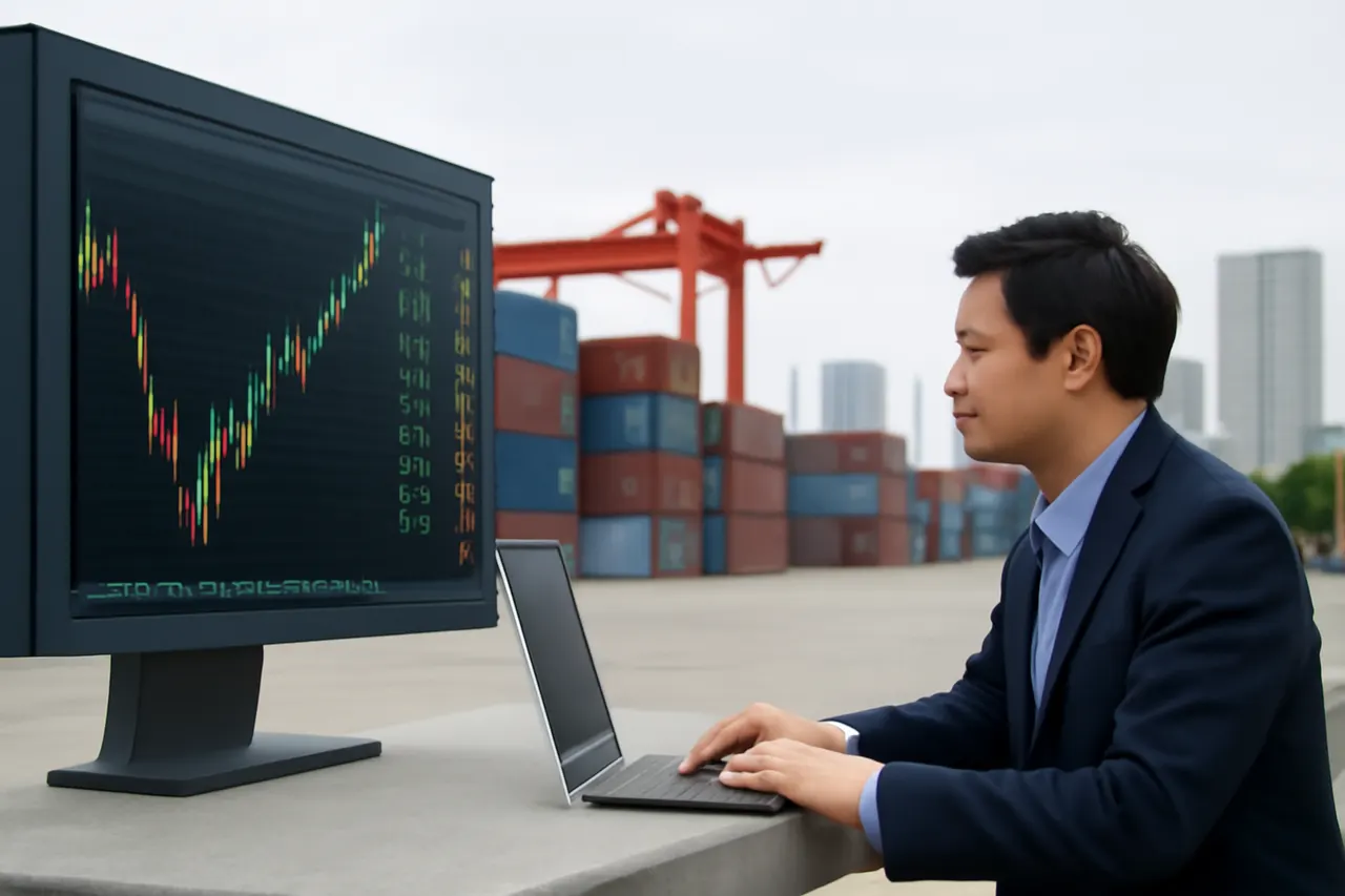 General business and trade setting with a clear real-world economic focal point.