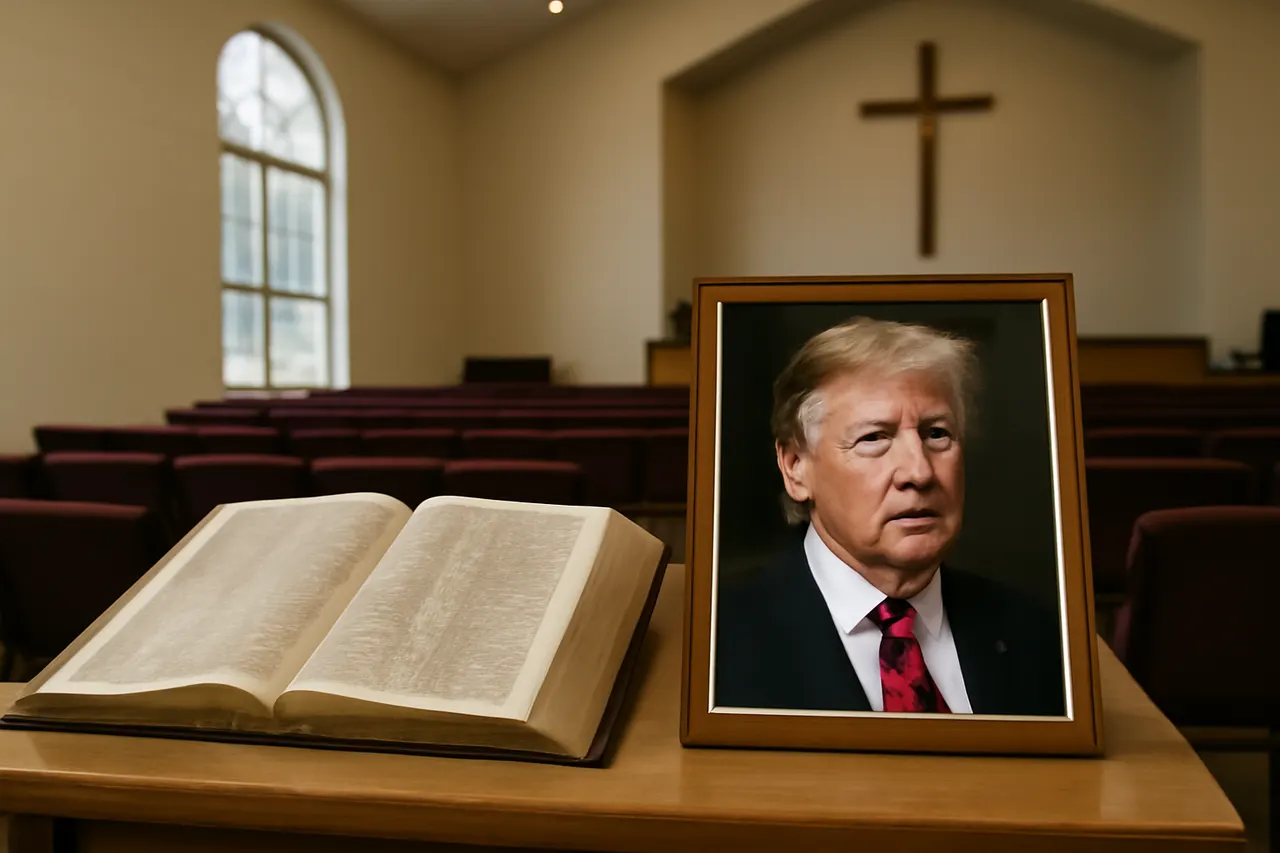 Grounded editorial scene illustrating A recent study finds that 60% of white evangelical Christians believe Donald Trump has advanced Christian principles in the US, despite doubts about his personal devotion.