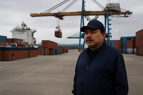 General business and trade setting with a clear real-world economic focal point.