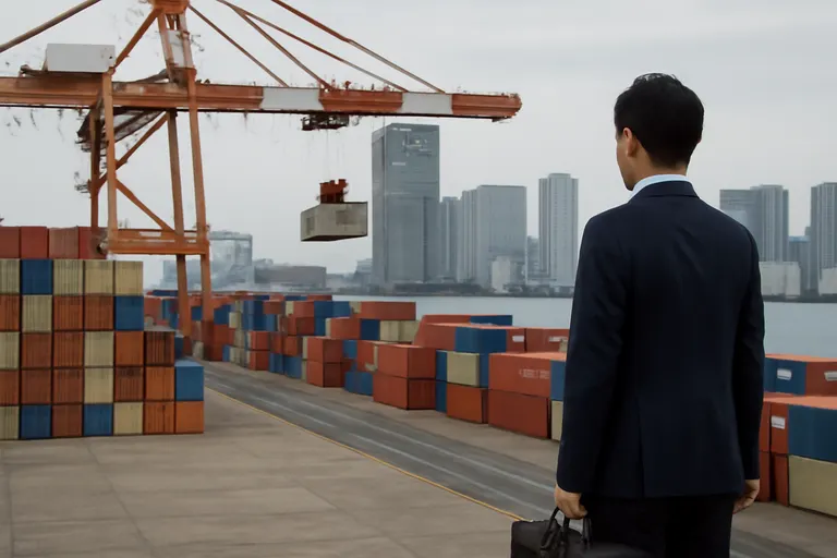 General business and trade setting with a clear real-world economic focal point.