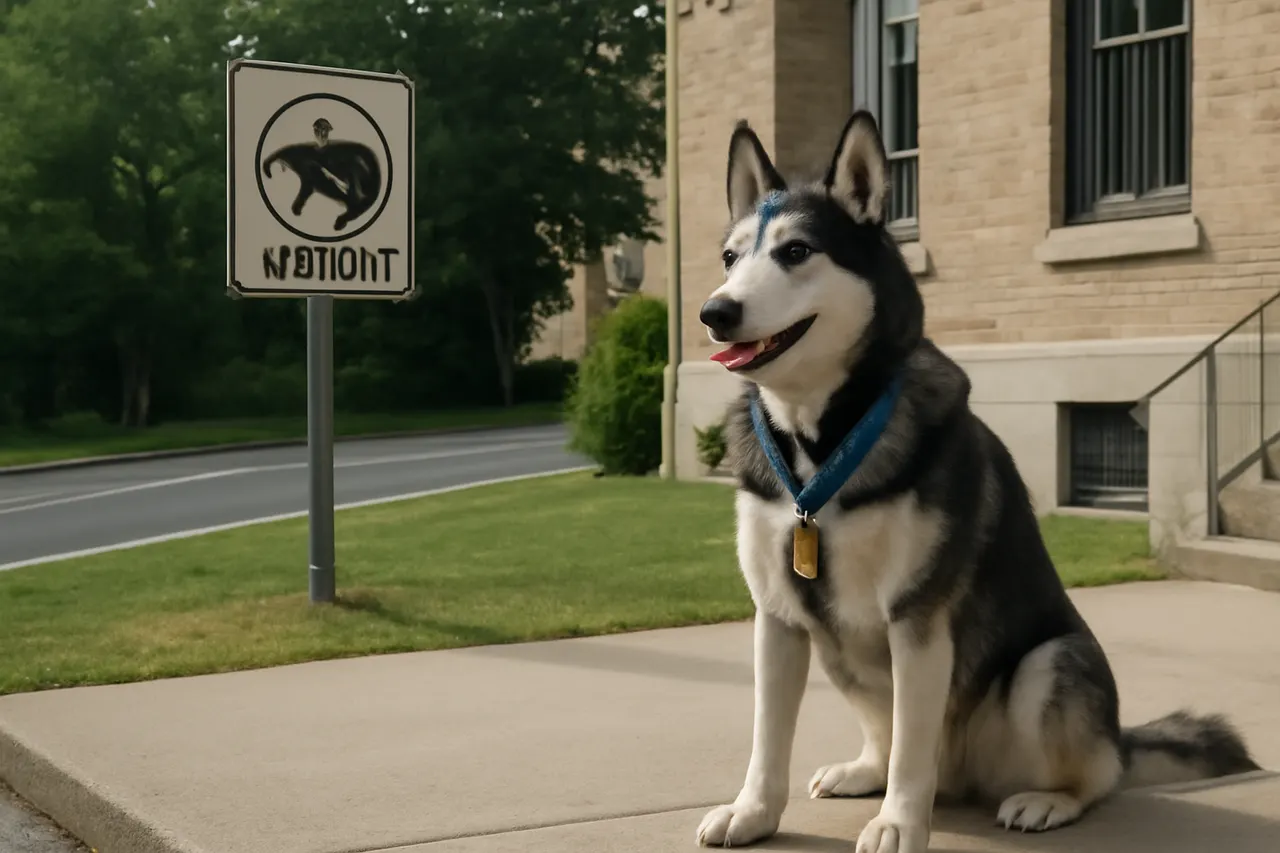 Grounded editorial scene illustrating Bella, a husky mix, received recognition for saving a child from a charging bear in Connecticut.