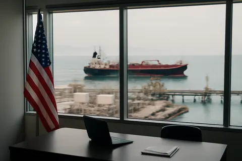 Grounded editorial scene illustrating Yemen's Houthis claim missile strikes on Saudi oil tankers in the Red Sea following a naval blockade announcement, while the US continues military actions targeting Iran.