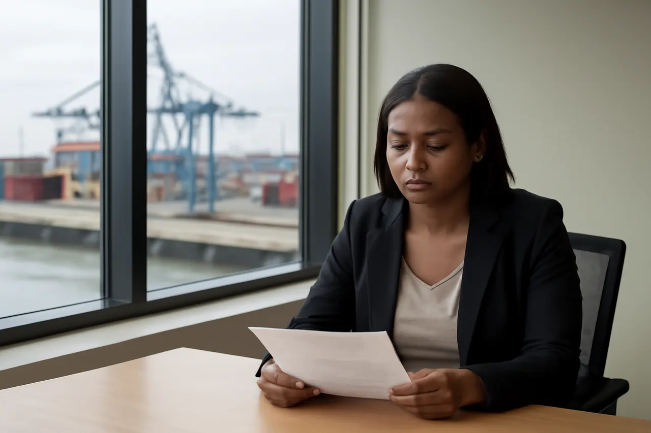General business and trade setting with a clear real-world economic focal point.