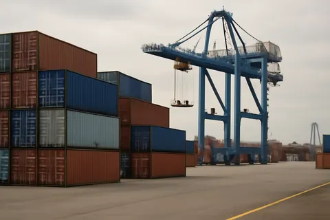 Grounded editorial scene illustrating New US tariffs on Brazilian imports are influencing voter sentiment, potentially aiding incumbent President Luiz Inacio Lula da Silva against Flavio Bolsonaro.