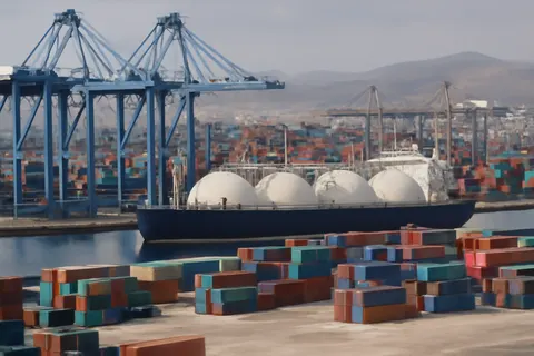 General business and trade setting with a clear real-world economic focal point.