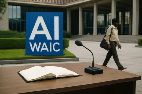 Grounded editorial scene illustrating China’s president calls for international cooperation to prevent AI-driven inequality, emphasizing support for the Global South.