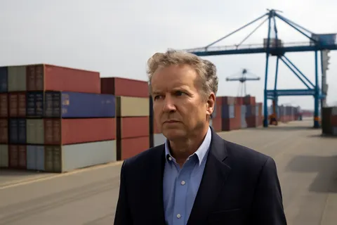 General business and trade setting with a clear real-world economic focal point.