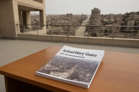 Grounded editorial scene illustrating A joint report finds Gaza’s reconstruction will cost seven times more than past efforts and stresses the necessity of Palestinian involvement.