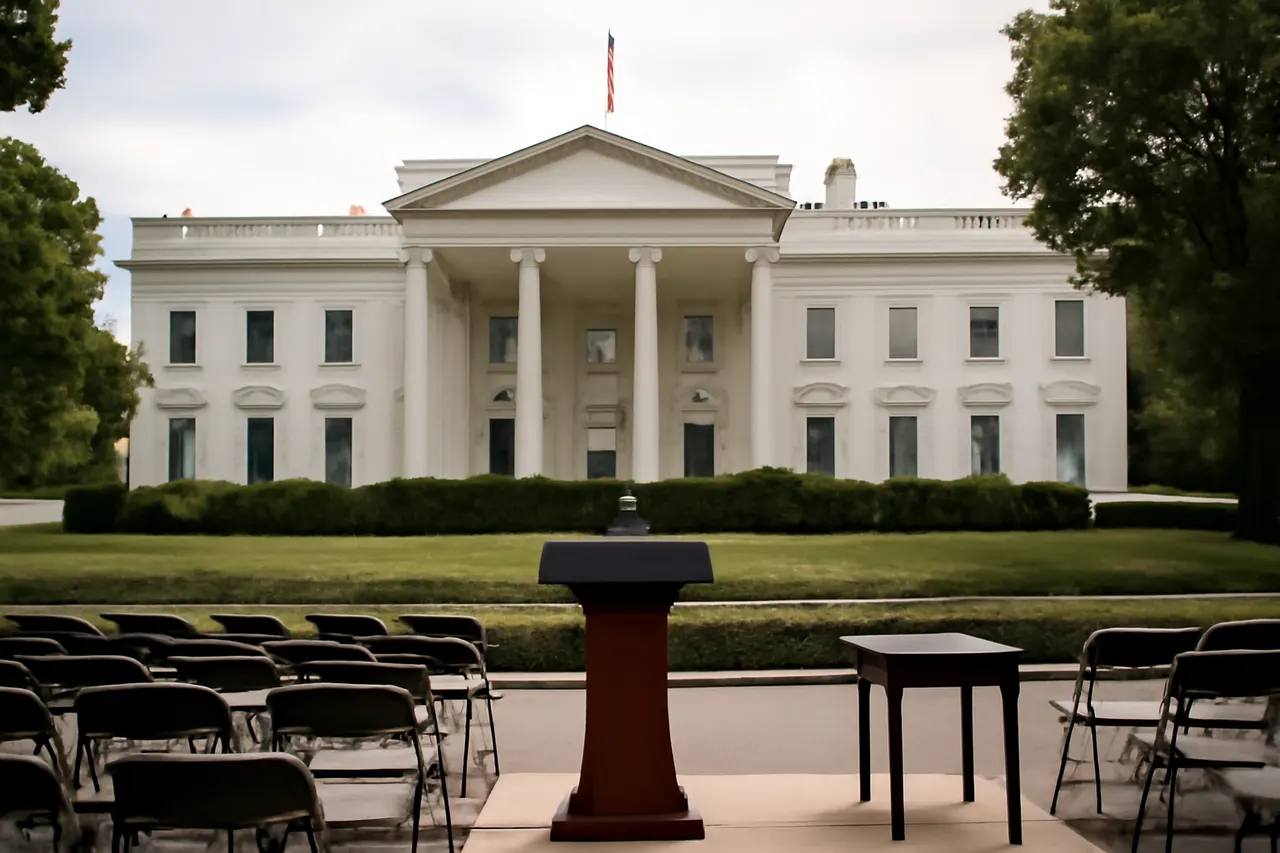 Grounded editorial scene illustrating President Donald Trump will deliver remarks at the rescheduled White House Correspondents’ Dinner nearly three months after an alleged assassination attempt, with most of his Cabinet attending except for key figures citing prior commitments.