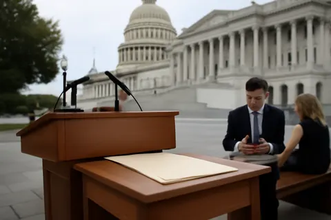 Grounded editorial scene illustrating Following multiple sexual misconduct cases on Capitol Hill, legislation is proposed to bar House members from relationships with congressional staffers, with bipartisan calls for stricter workplace rules.