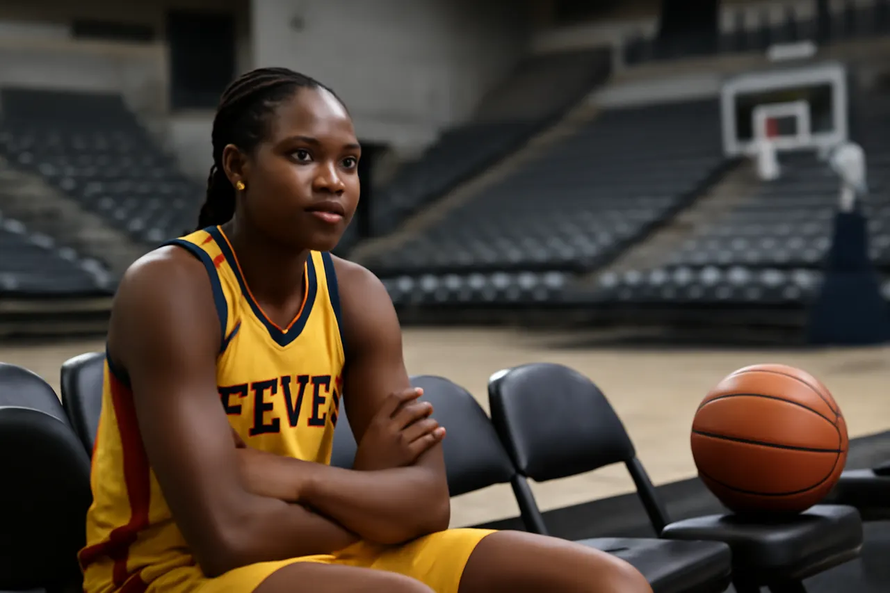 Grounded editorial scene illustrating Brianna Turner accuses the Indiana Fever of firing a male staff member over sexual harassment allegations and silencing players, responding to Sophie Cunningham's comments on protecting women's sports.