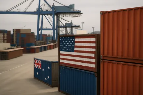 General business and trade setting with a clear real-world economic focal point.