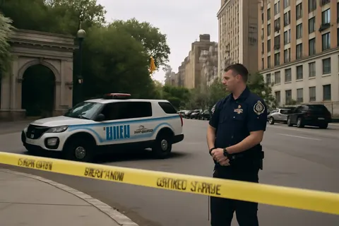 Grounded editorial scene illustrating Two men, one Asian and one Jewish, were stabbed in Manhattan’s Upper West Side; suspect reportedly shouted a religious phrase before the attacks.