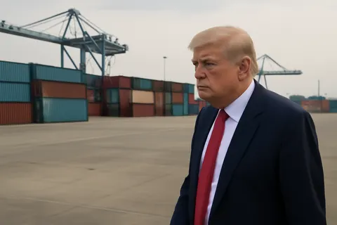 General business and trade setting with a clear real-world economic focal point.