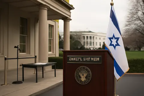 Grounded editorial scene illustrating Israeli Prime Minister Benjamin Netanyahu will travel to Washington, D.C., to meet with former President Donald Trump and pay tribute to late Senator Lindsey Graham amid ongoing U.S.-Israel operations against Iran.