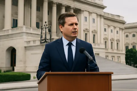Grounded editorial scene illustrating Texas Republican Rep. Brandon Gill backs President Donald Trump’s executive action addressing alleged ideological bias at the Smithsonian Museum and urges firing of officials over left-wing influence claims.