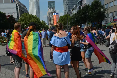 Christopher Street Day Berlin 2018 The making of this work was supported by Wikimedia Austria . For other files made with the support of Wikimedia Austria, please see the category Supported by Wikimedia Österreich .