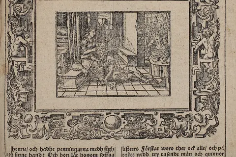 Gustav II Adolfs bibel 1618 - Book of Judges - Samson and Delilah