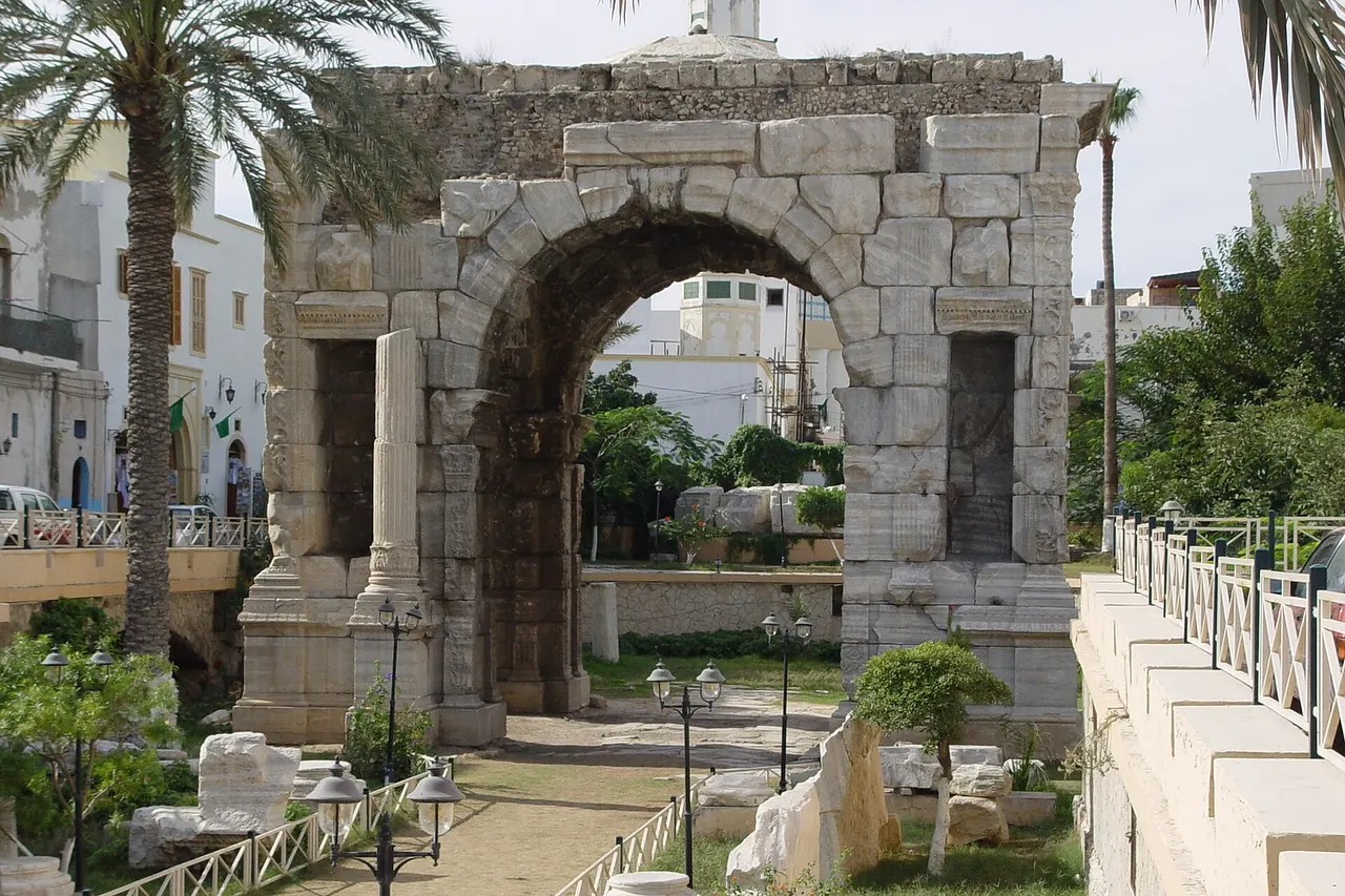 Marcus Aurelius Arch in Tripoli, Libya, built in 163 CE.
