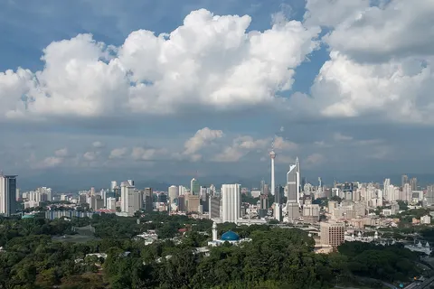 Kuala Lumpur, Malaysia: Skyline, seen from LeMeridien Hotel