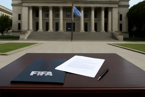Grounded editorial scene illustrating Following Spain's extra-time victory over Argentina in the 2026 World Cup Final, FIFA President Gianni Infantino's congratulatory letter to Argentina has been called tone deaf amid investigations into on-field brawls.