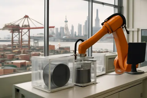 General business and trade setting with a clear real-world economic focal point.