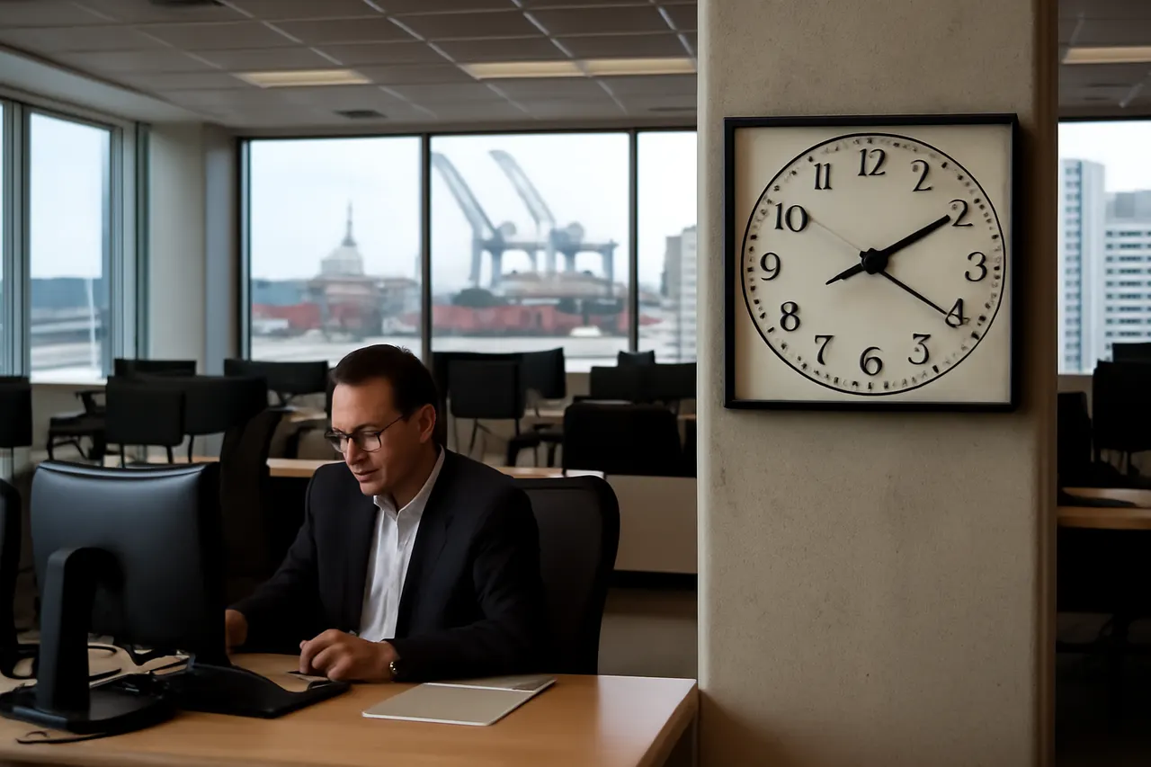 General business and trade setting with a clear real-world economic focal point.