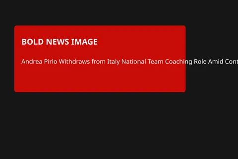 Grounded editorial scene illustrating Andrea Pirlo steps back from consideration as Italy's head coach following criticism over his association with Russian betting firm Fonbet, deepening turmoil within the Italian Football Federation.