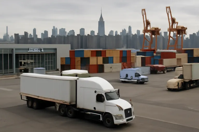 General business and trade setting with a clear real-world economic focal point.