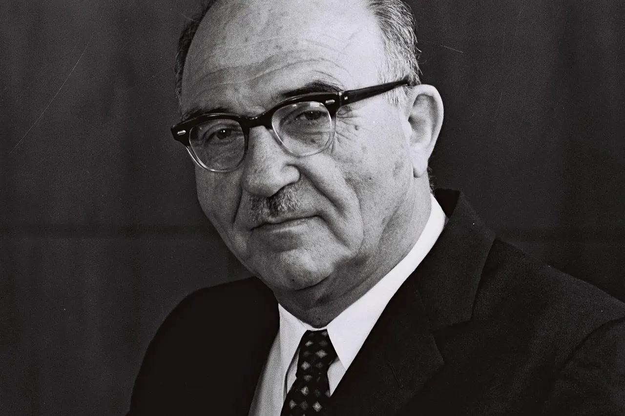 Portrait of prime minister Levy Eshkol.
