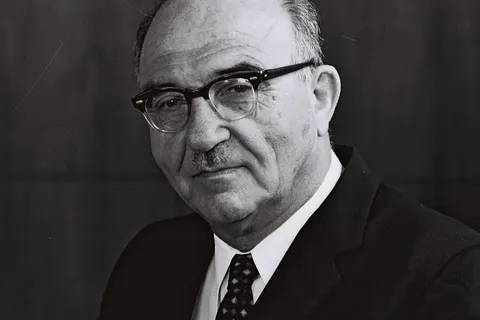 Portrait of prime minister Levy Eshkol.