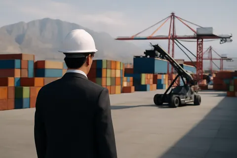General business and trade setting with a clear real-world economic focal point.