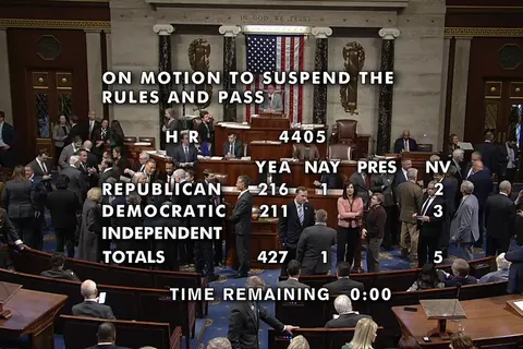 The U.S. House overwhelmingly approved a bill demanding that the Justice Department release all files related to its investigation into the convicted sex offender, Jeffrey Epstein . The finally tally was 427-1, with five members not voting.