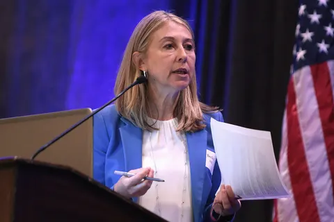 Becky Hill speaking at the 2016 Arizona Manufacturing Summit at the Arizona Biltmore in Phoenix, Arizona. Please attribute to Gage Skidmore if used elsewhere.