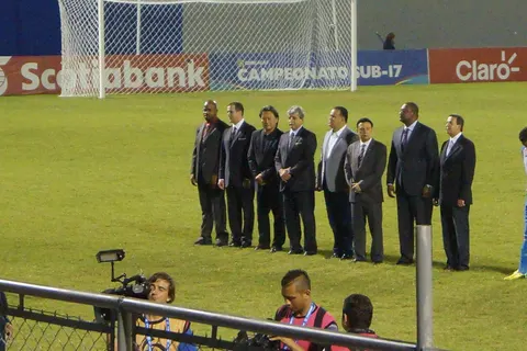 Comite ejecutivo de la Concacaf . En su visita a San Pedro Sula en 2015 . Campeonato sub 17 de la Region