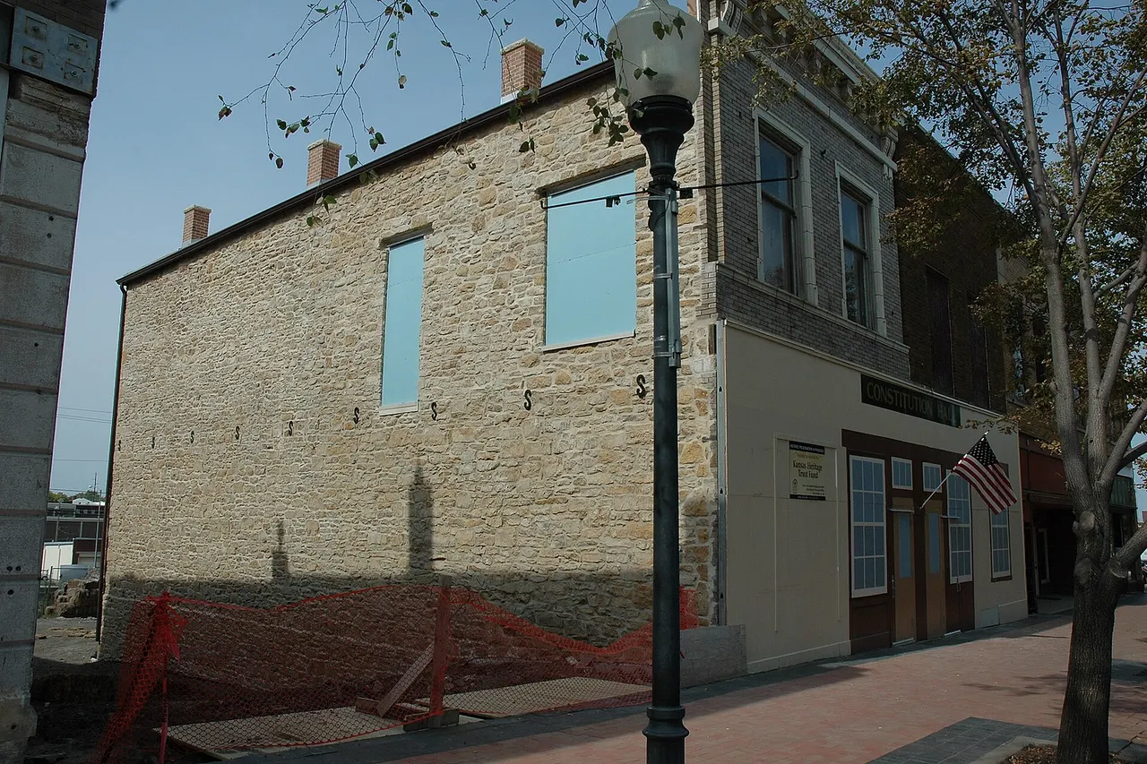 photo taken September 24, 2012 showing profile front of Constitution Hall-Topeka, looking northwest