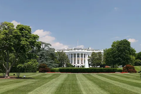 Lawn in front of the White House, Washington, DC.