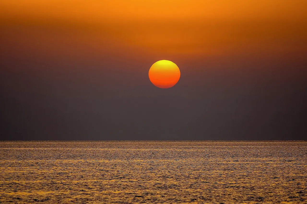 Sunrise on the Red Sea in Egypt
