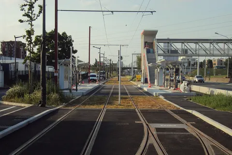 Travaux du T7 au voisinage de Belle épine