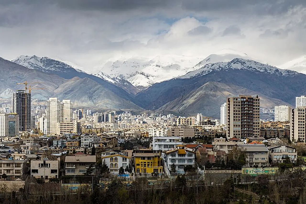A panorama picture of north of tehran in a clean day after a rain