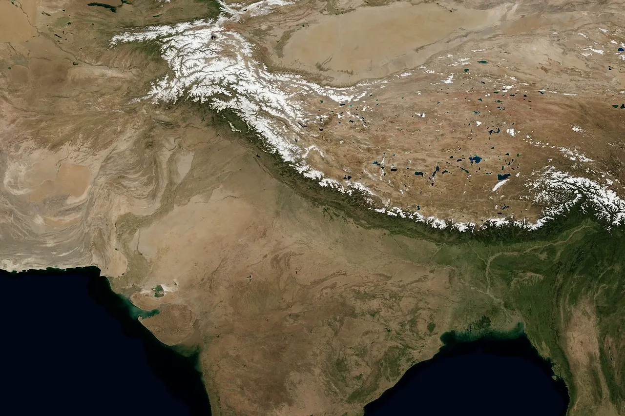 Image shows Indian Subcontinent.